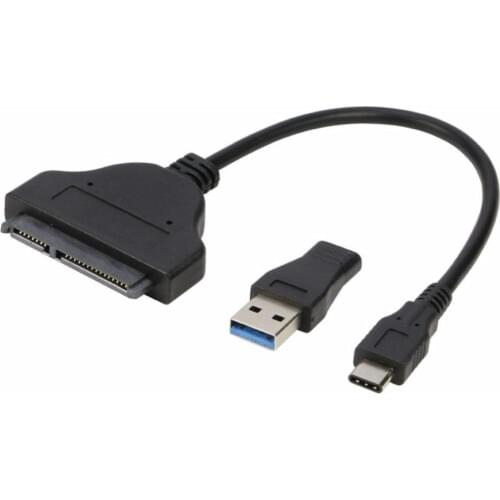 USB-C to SATA Converter USB 3.1 Type-C Adapter Cable for 2.5" Hard Drive SSD with USB C To USB3.0 Adaptor