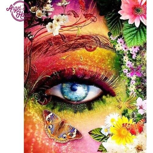 5D DIY diamond embroidery colorful eyes diamond painting Cross Stitch full square Rhinestone mosaic home decoration gift