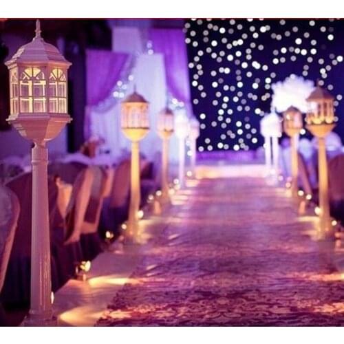 10Pcs/lot 120CM height white metal candle holder barn lantern wedding Road Leads Wedding Mall Opened Props supplies