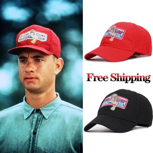 Trend Retro 1994 BUBBA GUMP SHRIMP Baseball cap black Embroidered Summer Hat Men cap Women hat Sport Snapback Forrest Gump Bone