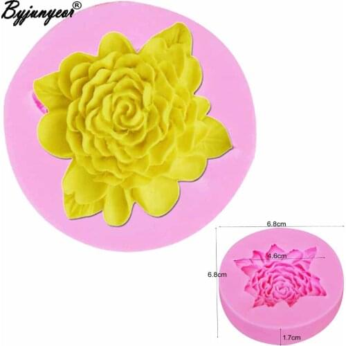 Byjunyeor 3D Mini Roses Flower Epoxy UV Resin Silicone Mold Cake Fondant Sugar Chocolate Cupcake Decorating Tools C290