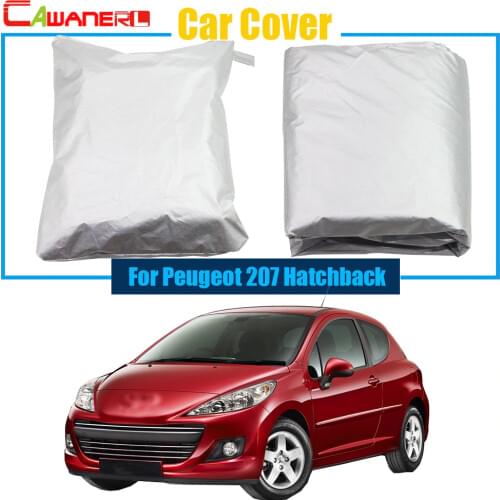 Cawanerl Car Cover Outdoor Snow Rain Sun Resistant Cover Anti UV Sun Shade Car-Cover For Peugeot 207 Hatchback Free Shipping