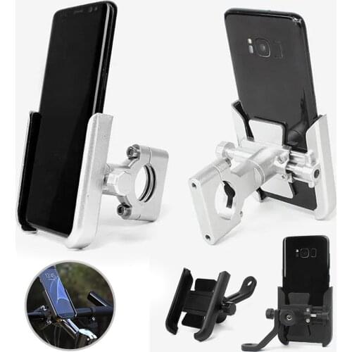Phone Holder for Bike Mobile Cell Phone Rack Aluminum Alloy Bicycle Motorcycle Bike Handlebar Mount Smart Phone Holder Universal