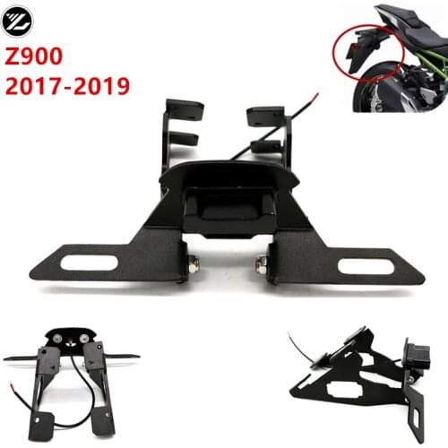 License Plate Frame Holder For KAWASAKI Z 900 Z900 2017-2019 17 18 19 Fender Bracket Tail Tidy LED Light Motorcycle