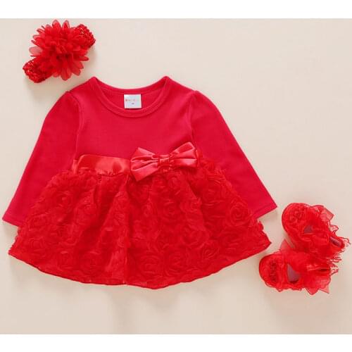 New Born Baby Girls Infant Dress & Clothes Lace 1 year old birthday girl dress Christening Dress Baby Girl Dresses 3 6 9 Months