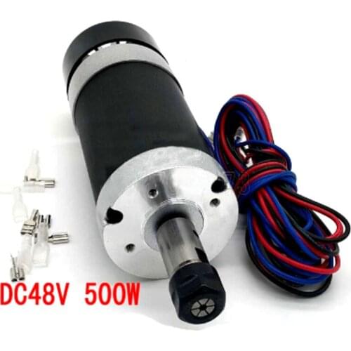 ER11/ER16 500W CNC DC High Speed Brushless Air Cooled PCB Spindle Motor 0.6 N.m 12000 RPM for Engraver Machine