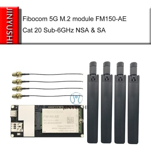 Fibocom 5G module FM150-AE M.2 2*2 MIMO UL support SA&NSA Support FOAT/DFOTA/VoLTE/Audio/eSIM For Asia Europe Australia