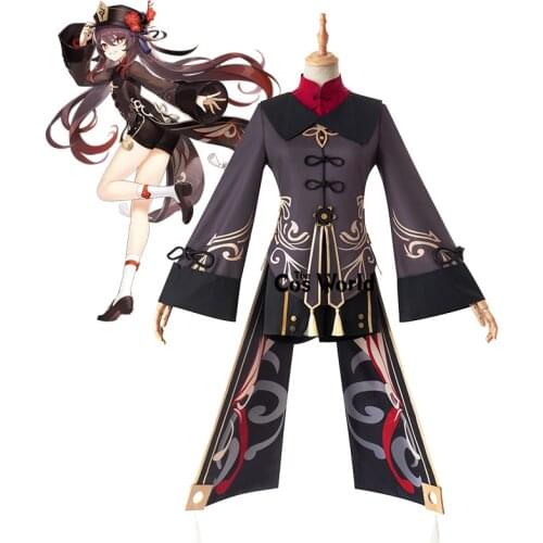 Genshin Impact Liyue Hu Tao Walnut Coat Shorts Outfit Games Cosplay Costumes