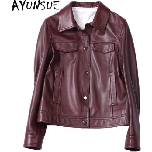AYUNSUE 100% Genuine Leather Jacket Women Spring Natural Sheepskin Coat Female Short Coats and Jackets 2021 Chaquetas De Mujer 7