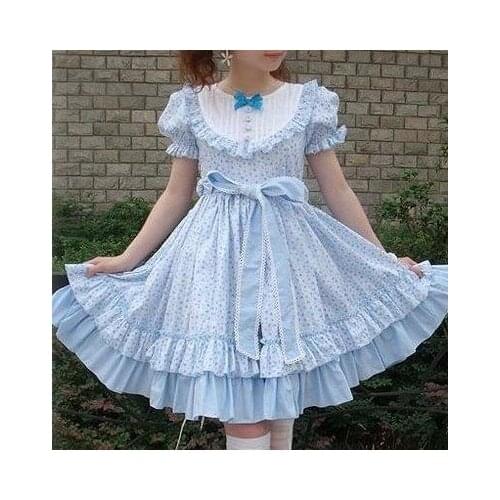 LLT012) Short Sleeveless Sweet Lolita Short Dress Ball Gown Fancy Prom Dress Halloween Party Masquerade Costume