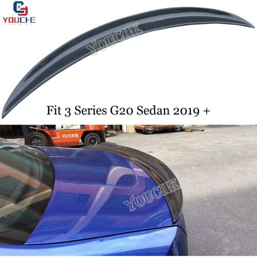 M-Performance Style G20 Carbon Fiber Spoiler For BMW 3 Series G20 4-Door Sedan Rear Trunk Boot Lip Wing 2019