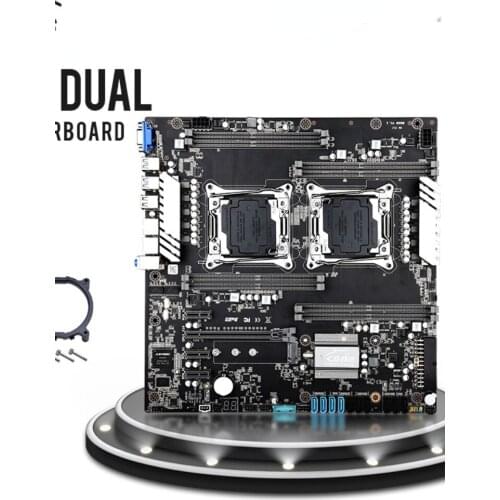 JINGSHA X99 Dual CPU Motherboard LGA 2011 -3 V3/V4 Cpus Socket DDR4 Up to 256GB Gigabit Ethernet VGA NVMe M.2 Mainboard Combo
