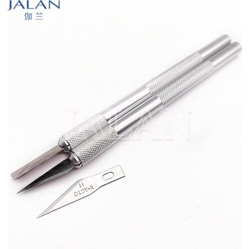 Carving Metal Scalpel Knife Tools Mobile Phone PCB DIY Repair Hand Tools Kit Non-Slip Blades for iphone Back Cover Cleaning Tool