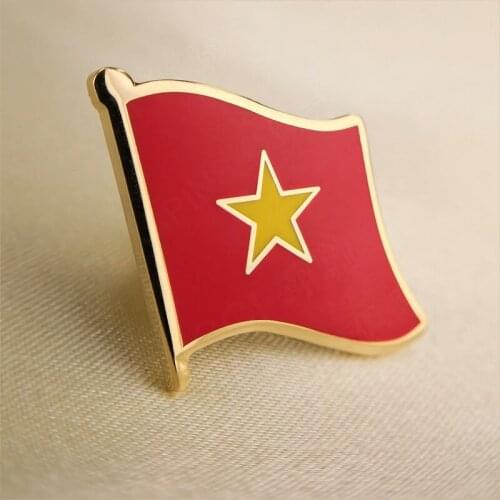 Soft Enamel Vietnam Flag Lapel Pins
