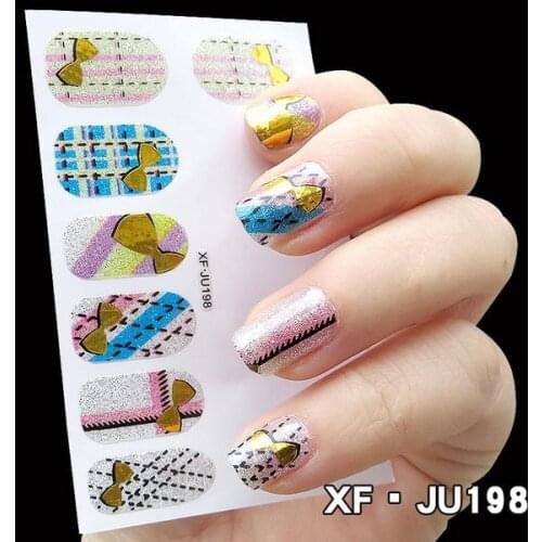 Nail Stickers Water Decals Butterfly Floral Animal Colorful Geometry Slider Manicure Nail Art Decoration