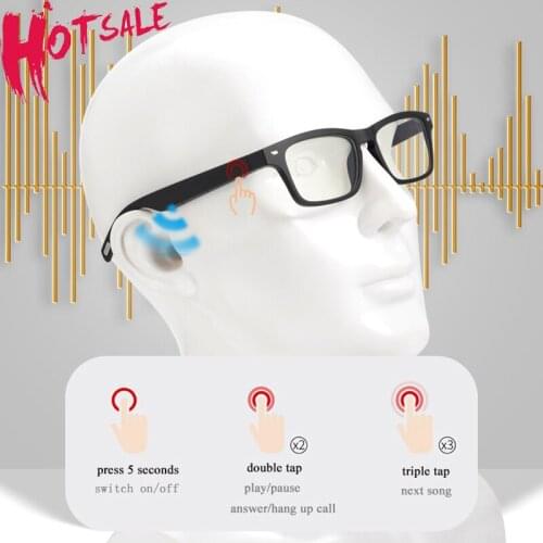 2021 New Smart Glasses Wireless Bluetooth 5.0 Hands-Free Calling Music Audio Sport Headset Eyewear Intelligent Eyeglasses