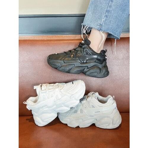 2021 spring and autumn new womens fashion single shoes Korean version of all-match platform casual sneakers