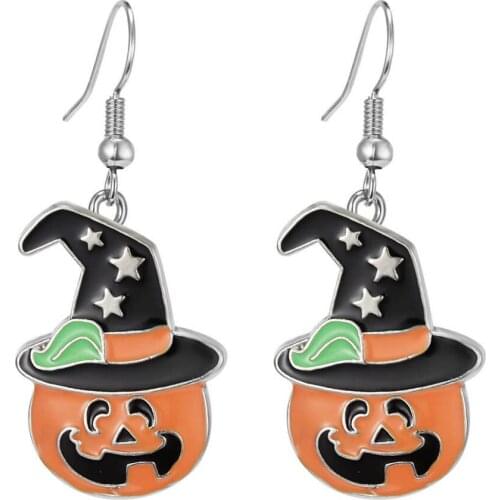 New Halloween earrings creative ear hook earrings Halloween accessories Halloween ear hook earrings leather earrings серьги 50