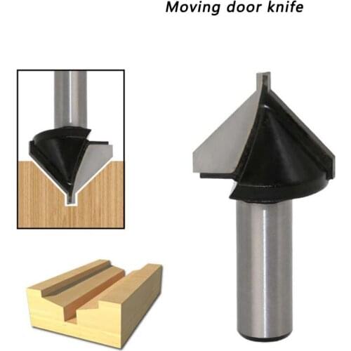 Moving door cutter woodworking engraving machine tool door plate V-type slotted straight knife sliding door cutter