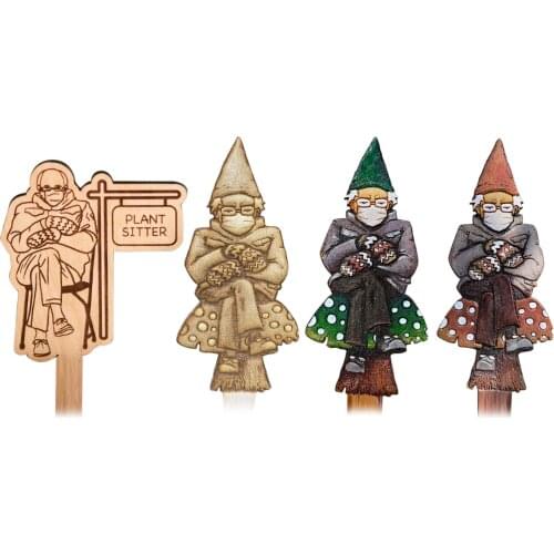 Flower Pot Stakes Bernie Garden Decorative Sign Plant Gardening Stakes Garden Ornament Outdoor Pots Stakes Decoration Support