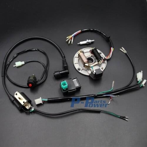 50cc 70cc 90cc 110cc 125cc 140cc ATV Kick Start Dirt Bike Wire Loom Magneto Coil CDI Kill Switch new