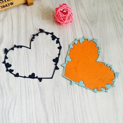 SCD448 Love Heart Metal Cutting Dies For Scrapbooking Stencils DIY Album Cards Decoration Embossing Folder Craft Die Cuts Tools