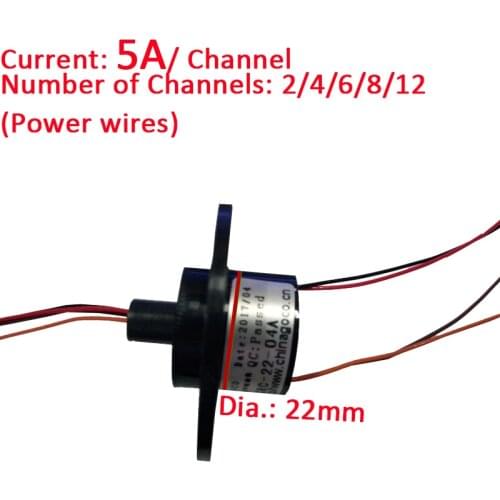 Slip Ring 22mm 2 To 12 Channel 5A Rotate Dining Table Slip Ring Electric Collector Rings Slip Ring Rotary Joint