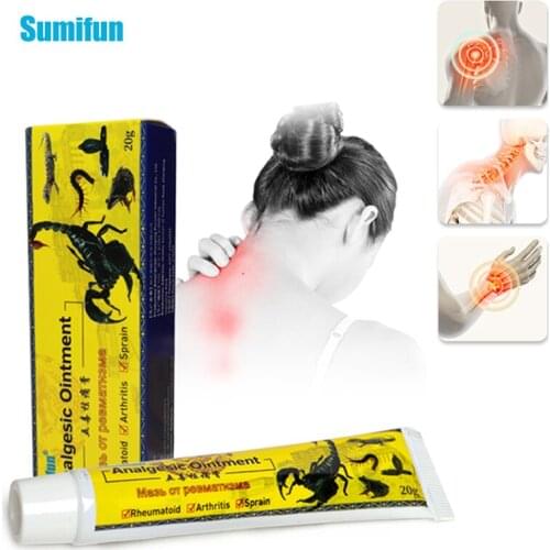 Sumifun 20g Scorpion Analgesic Ointment Body Joint Pain Cream Muscle Sprain Pain Ointment Chinese Herbal Medical Plaster