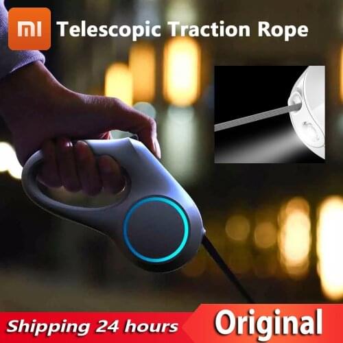 YOUPIN PETKIT Telescopic Traction Rope with Touch Control Colorful LED Night Light Portable Pet Dogs Leash Retractable 4.5M Max