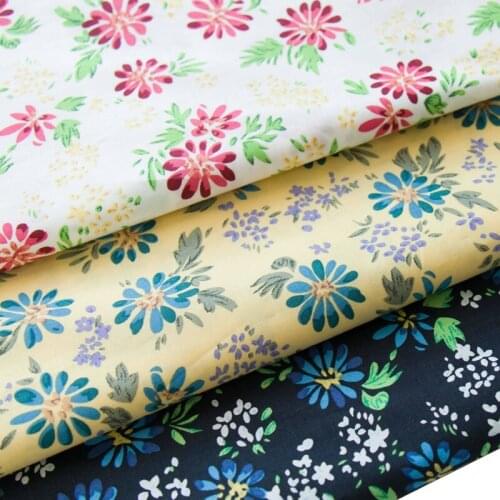 145x50cm 60s Floral Printing Cotton Poplin Cotton Fabric, Making Clothing Summer Dress Cotton Handmade Cloth