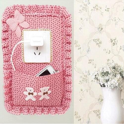 Fabric Switch Panel Stickers Pocket Socket Sets Mobile Phone Key Bag Switch Covers Household Wall Stickers Decor