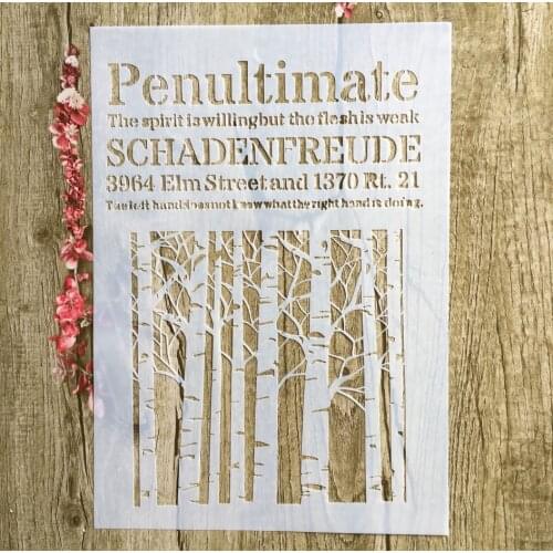 29 * 21cm Forest trees DIY Stencils Wall Painting Scrapbook Coloring Embossing Album Decorative Paper Card Template