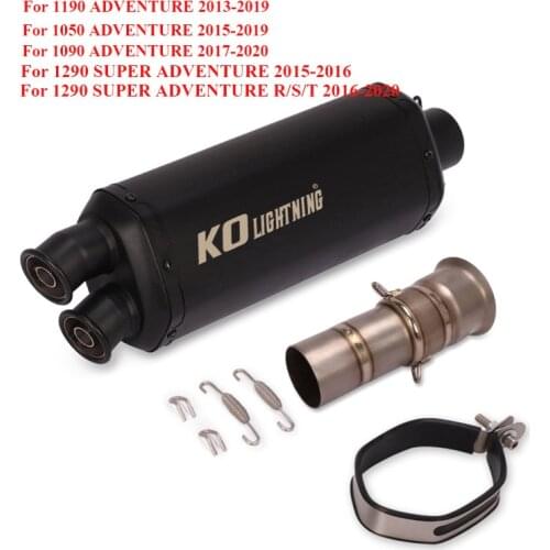 Titanium Pipe Exhaust System Muffler Escape Silencer Dual Pipe Link Tube for KTM 1050 1090 1190 1290