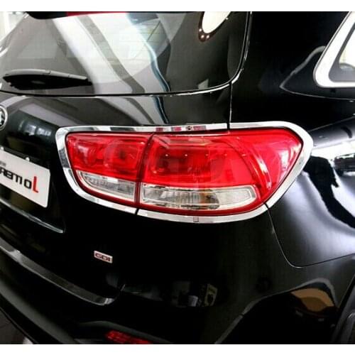 For KIA SORENTO L 2015 2016 2017 ABS Chrome Tail Light Rear Back Frame Lamp Cover molding