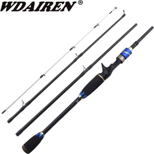 1.8 2.1m Lure Rod 4 Section M Power 7-20g Carbon Spinning Fishing Rod Travel Rod Casting Fishing Pole Vava Pesca Saltwater Rod