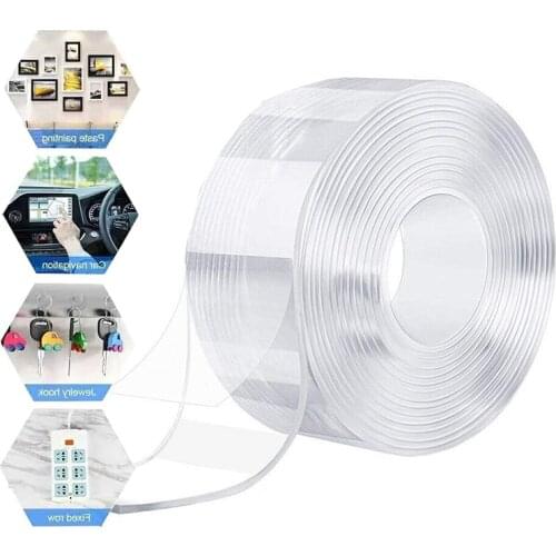 1M / 2M / 3M Double Sided Tape Nano Tape Transparent Non Marking Kitchen Bathroom Fixed Small Objects Reusable Waterproof Tapes