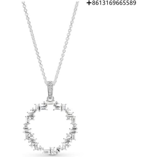 100% 925 Sterling Silver Original Replica 1:1 Sparkle Debris Necklace Factory Direct Batch Free