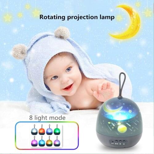 4 Set Films 8 Lighting Modes Portable Starry Projector Lamp 360° Rotating Colorful Night Light Kids Baby Bedroom Decoration