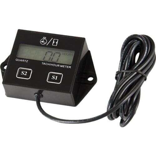 Free Shipping! Digital Resettable Petrol Engine Hour Meter Tachometer For Jet Ski,Lawn Mower,Motorcycle,ATV,Boat,Generator