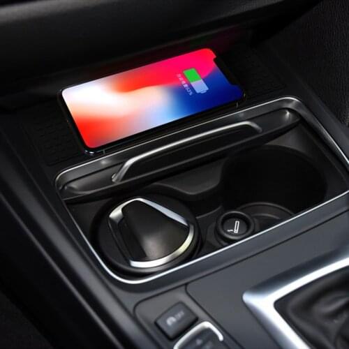 Quick Wireless Charger For BMW F30 F31 F32 F33 F34 F35 F36 QI Fast Mobile Phone 10W Hidden Car Dashboard Holder Charging Pad