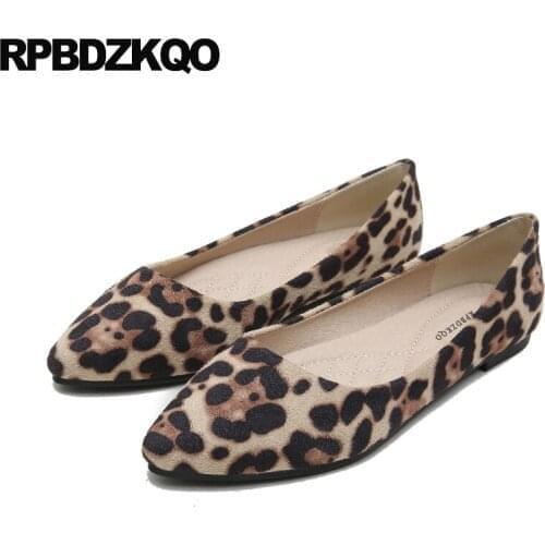 Slip On Women Dress Shoes Size 42 Fashion Ladies 10 Leopard Print Flats Cheap Designer Chinese Pointed Toe China Casual Large 11