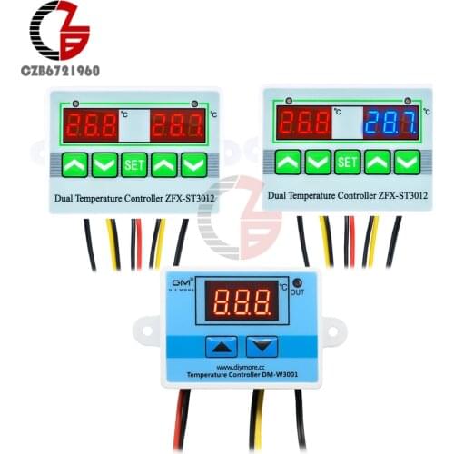 W3001 ST3012 12V 24V 110V 220V LED Digital Thermostat Temperature Controller Regulator Incubator Heating Cooling Control Meter