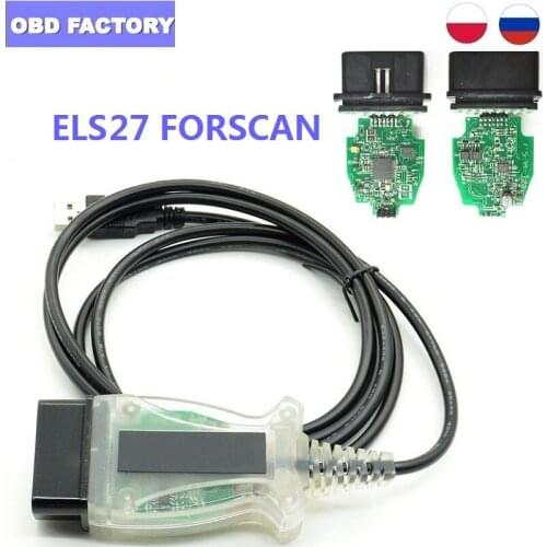 Ford ELS27 OBDII Diagnostic Cable V2.3.8 ELS27 Forscan Scanner Support ELM327&J2534 ELS 27 For Ford/Lincoln/Mercury Mazfa Focom