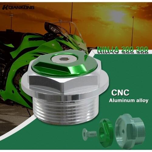 FOR ninja 200 300 Motorcycle CNC Aluminum Engine Oil Filter Cup Plug Cover Screw for Kawasaki ninja 200 300 ninja 200 ninja 300