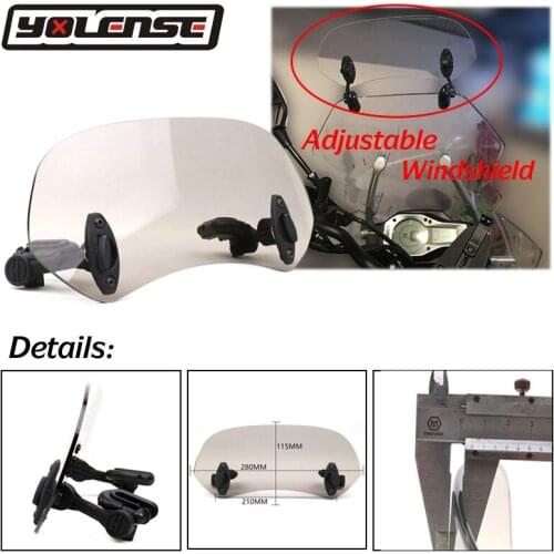 For SUZUKI SV650 SV1000 DL650 DL1000 V-strom B-KING Adjustable Windscreen Windshield Extension Spoiler Wind Deflector Lockable