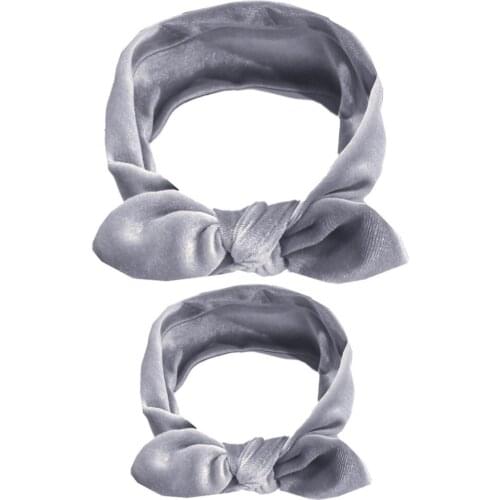 Cotton elastic parent-child rabbit ear hair band gold velvet mother baby holiday hair circle headdress hair accessories