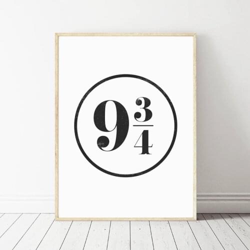 Harry Decor 9 3/4 Platform Canvas Art Print Wall Art Poster Castle Express Print Poster