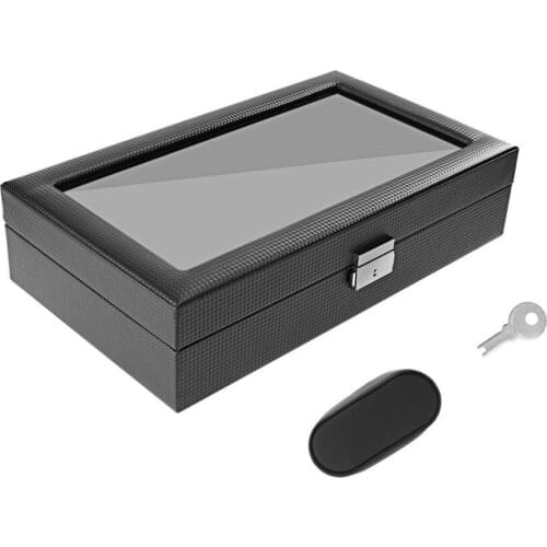 PU Leather/Wood Watch Jewelry Necklace Rings Box Storage Display Container Holder Tray Zippere Travel Watch Collector Case