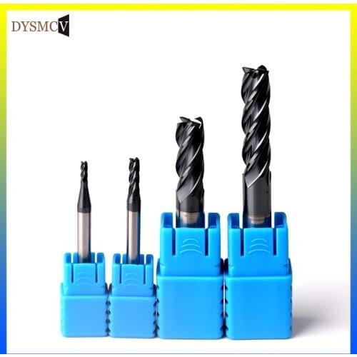 Endmills HRC50 4mm 5mm 6mm 8mm 12mm 4 Flute Carbide endmill machine Tungsten Steel cnc Milling Cutter End Mill machine tools