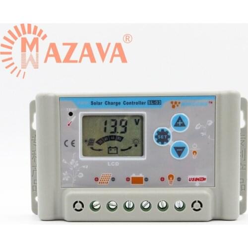 1Pcs 10A 20A 30A Wincong Solar Charge Controllers 12V 24V LI LI-ION NI-MH LiFePO4 Battery Regulator Adjustable